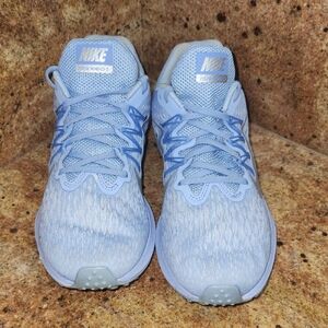 Nike Blue Athletic Shoes with Modern Knit Design